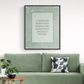 Moody Black Grey Personnalisé Poster Abstrait Élég