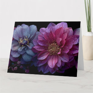 Moody Bloemen Banner - Donkere en Dromerige Bloeme Kaart