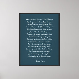 Moody Blue Aangepaste Gedichtprint op Canvas Afdruk