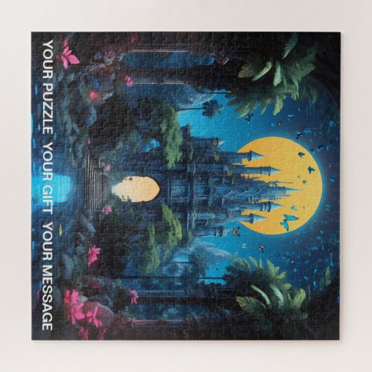 Moody Blue Castle Fantasy Legpuzzel (Horizontaal)