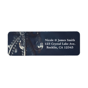 Moody Blue Crystal Elegante Romantische Trouw Uitn Etiket