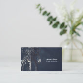 Moody Blue Crystal Glam Elegant Romantic Chic Visitekaartje (Staand voorkant)