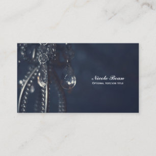 Moody Blue Crystal Glam Elegant Romantic Chic Visitekaartje