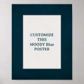 Moody Blue Custom Poster Citations Cadeaux Anniver (Devant)