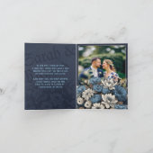 Moody Blue Folded Photo Invitation (Intérieur)