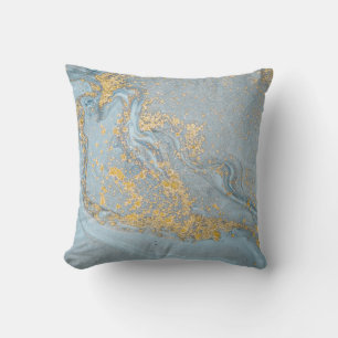 MOODY BLUE GOLD LUXE MARBLE CUSHION KUSSEN