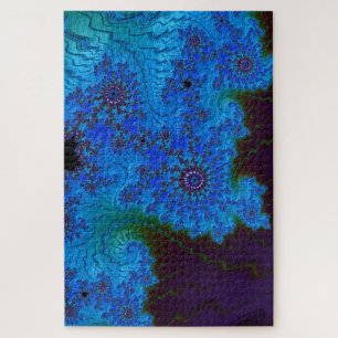 Moody Blue Mandelbrot Mandalas Fractal Abstract Legpuzzel