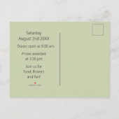 Moody Blue Monstera Botanical Direct Mail Promo Aankondigingskaart (Achterkant)