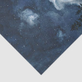 Moody blue night sky hare full moon ontkoppeling tissuepapier (Detail)