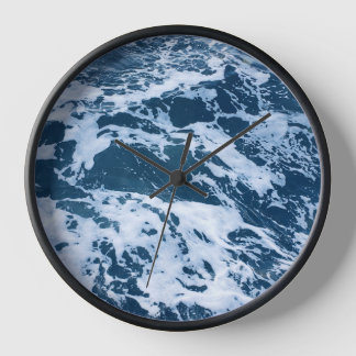Moody Blue Ocean Waves Wall