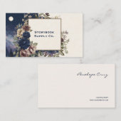 Moody Blue Rose Celestial Night Landscape Split Visitekaartje (Voorkant / Achterkant)