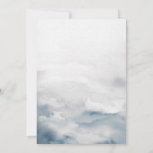 Moody Blue Waterverf Classic Elegant Bruiloft Kaart (Achterkant)