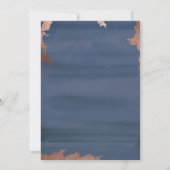 Moody Blue Wedding Reception Invitation Kaart (Achterkant)