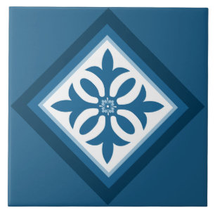 Moody blues kleuren ruitvormig, tegel tegeltje