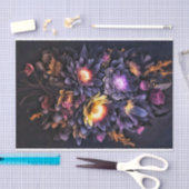 Moody boeket zwart geel paarse bloemen tissuepapier (Craft)