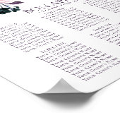 Moody Boho | Aubergine Paarse 6 tafel zitplaatsen  Poster (Hoek)