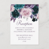 Moody Boho | Aubergine Paarse en Blauwgroen ontvan Informatiekaartje (Voorkant)