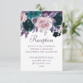 Moody Boho | Aubergine Paarse en Blauwgroen ontvan Informatiekaartje (Staand voorkant)