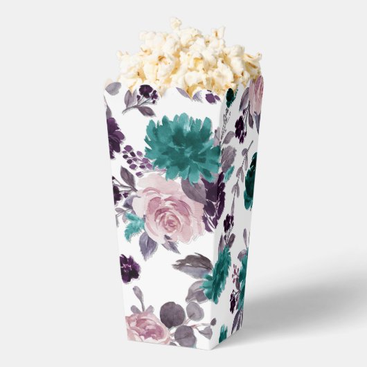 Moody Boho | Aubergine Paarse en Blauwgroen Patroo Bedankdoosjes (Popped)