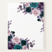 Moody Boho | Aubergine Paarse en Mauve Roos Custom Planner (Achterkant)
