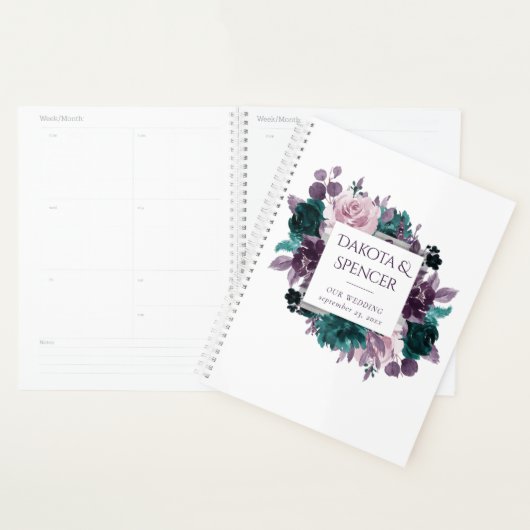 Moody Boho | Aubergine Paarse en Mauve Roos Custom Planner (Display)