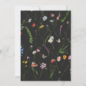 Moody Boho Dutch Flowers & Butterflies Wedding Kaart (Achterkant)