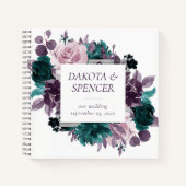 Moody Boho | Eggplant et livre Turquoise d'invités (Devant)