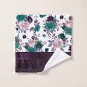 Moody Boho | Eggplant violet et Turquoise Rose Shi (Gant de toilette)