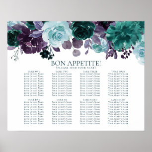 Moody Boho   Tableau de sièges Bouquets floraux Tu