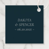 Moody Boho | Teal en Turquoise Bloemige Dank Je We Bedankjes Labels (Achterkant)