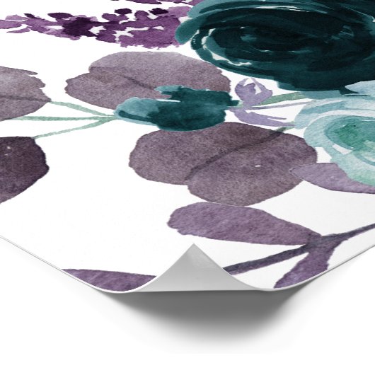 Moody Boho | Theel Bloemenslinger Feest Welkom Poster (Hoek)