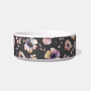 Moody Boho Watercolor Blush Wildebloemen Patroon Voerbakje