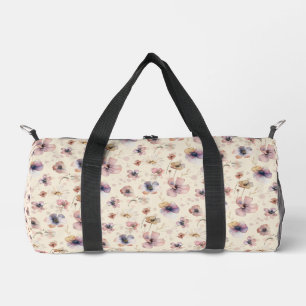 Moody Boho Watercolor Blush Wildflowers Patroon Plunjezak