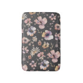 Moody Boho Watercolor Blush Wildflowers Pattern Badmat (Voorkant Verticaal)