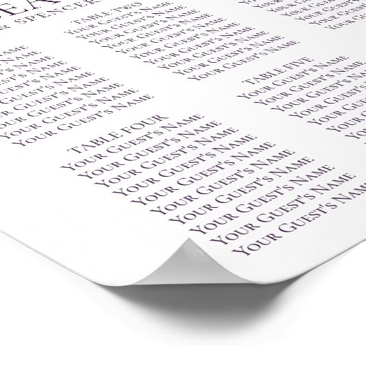 Moody Boho | Zelfklevende Eggplant Plum Floral Sea Poster (Hoek)