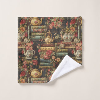 Moody Botanical bloemen Boekenplank & Theepot Washandje
