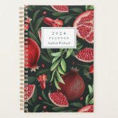 Moody Botanical Pomegranate Motif Monogramme 2024 (Devant)