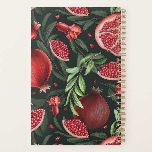 Moody Botanical Pomegranate Motif Monogramme 2024 (Dos)