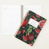 Moody Botanical Pomegranate Motif Monogramme 2024 (Devant avec enveloppe)