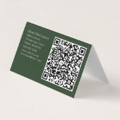 Moody Botanical QR Code Carte de visite plié (Dos)