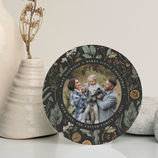 Moody Botanical Round Carte photo