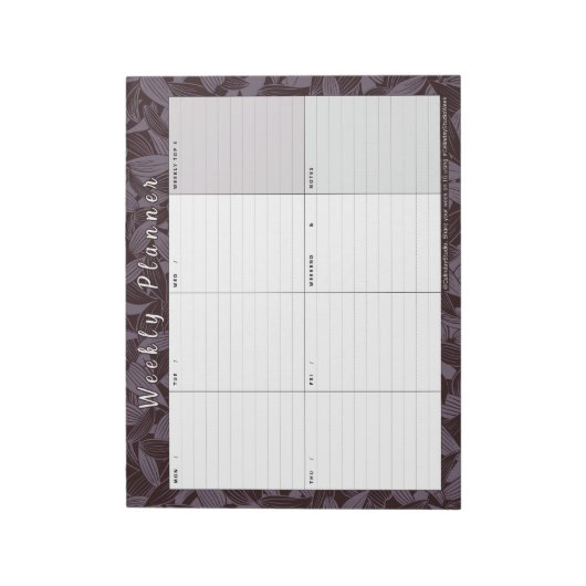 Moody Botanical Weekly Planner | Week in één oogop Notitieblok (Gedraaid)
