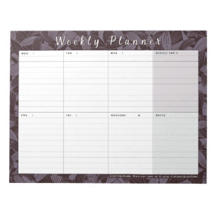 Moody Botanical Weekly Planner Week in één oogop Notitieblok
