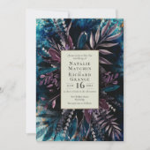 Moody Bouquet botanical bruiloft Uitnodiging (Voorkant)