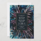 Moody Bouquet botanical bruiloft Uitnodiging (Voorkant)