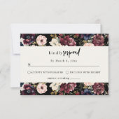 Moody bruiloft briefpapier | Waterverf Bloemen RSV RSVP Kaartje (Voorkant)