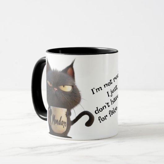 Moody Cat Café Mug - Purrffpour les Sips Grumpy (Devant gauche)