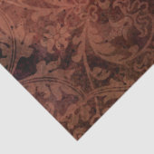 Moody Classic Pattern Dark Terracotta Red Burgundy Tissuepapier (Detail)