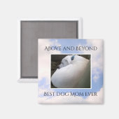 Moody Cloudy Sky Best Dog Mam Cute Blue Magneet (Voorkant / Achterkant)