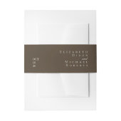 Moody Coffee Ivory Minimalist Boho Wedding Uitnodigingen Wikkel (Voorkant Voorbeeld)